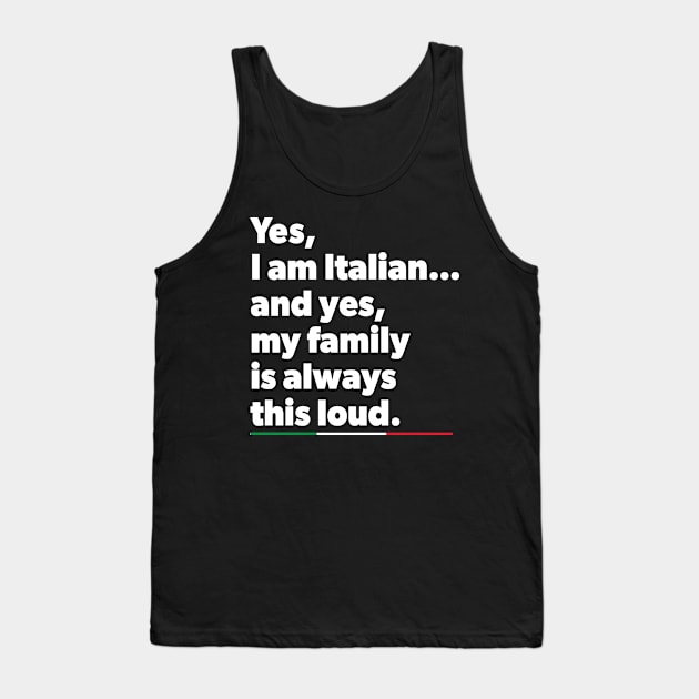 Italia product - Funny Italian Family print Tank Top by Vector Deluxe